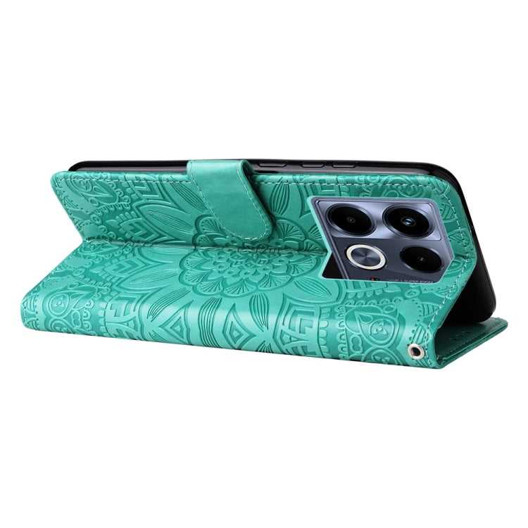 For Infinix Note 40 4G Embossed Sunflower Leather Phone Case