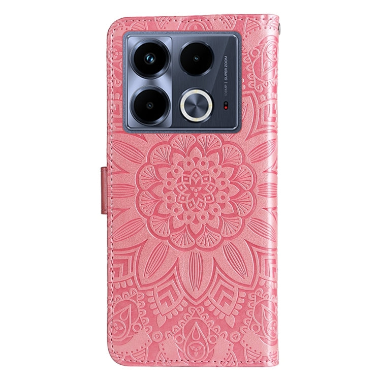 For Infinix Note 40 4G Embossed Sunflower Leather Phone Case