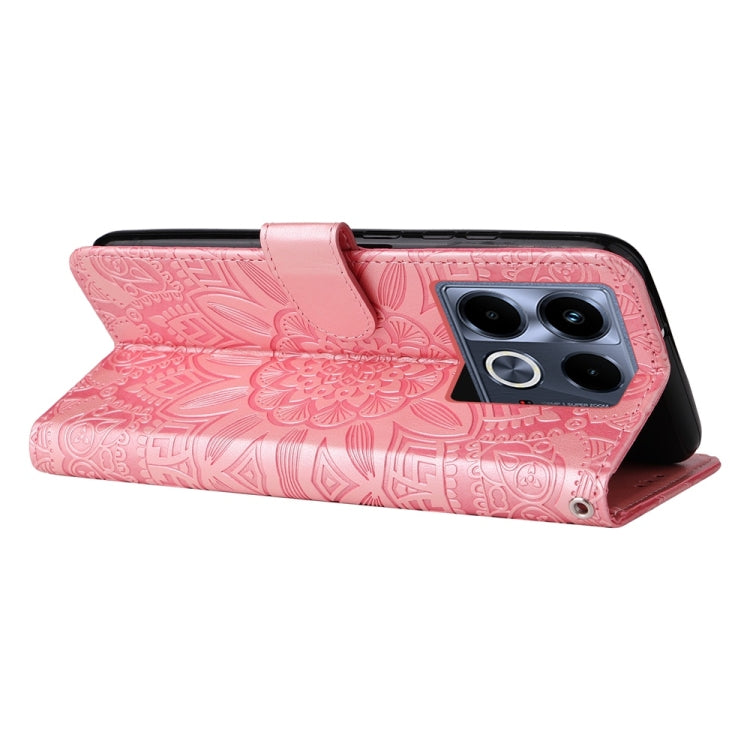 For Infinix Note 40 4G Embossed Sunflower Leather Phone Case