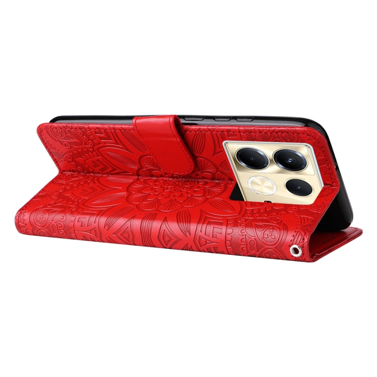 For Infinix Note 40 5G Embossed Sunflower Leather Phone Case