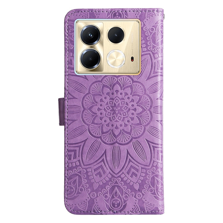 For Infinix Note 40 5G Embossed Sunflower Leather Phone Case
