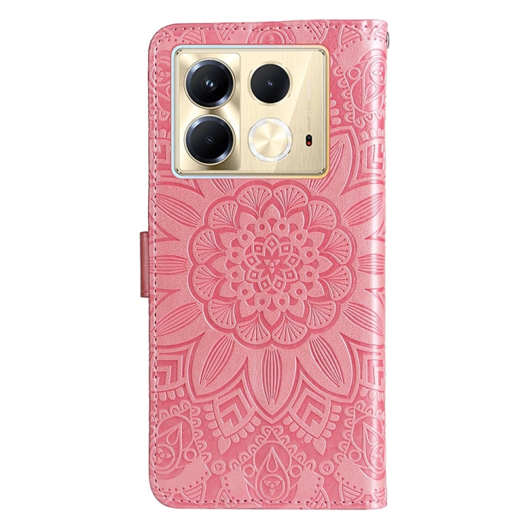For Infinix Note 40 5G Embossed Sunflower Leather Phone Case
