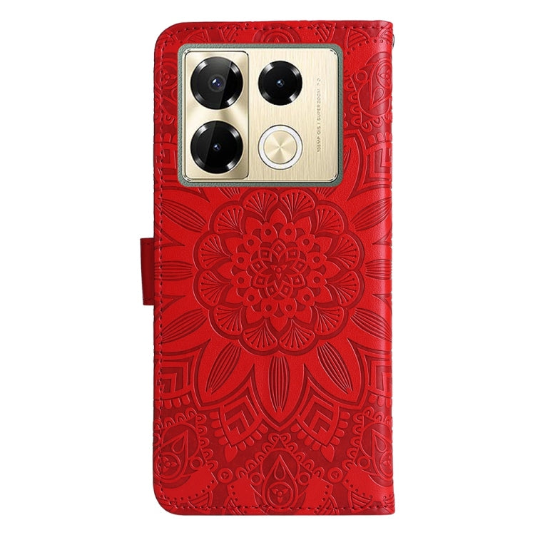 For Infinix Note 40 Pro 4G / 5G / Note 40 Pro+ Embossed Sunflower Leather Phone Case