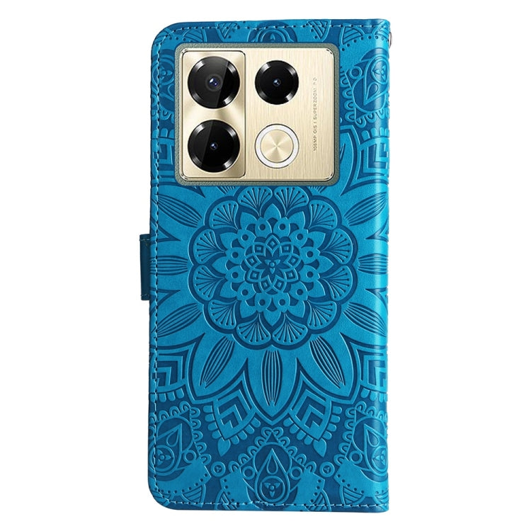 For Infinix Note 40 Pro 4G / 5G / Note 40 Pro+ Embossed Sunflower Leather Phone Case