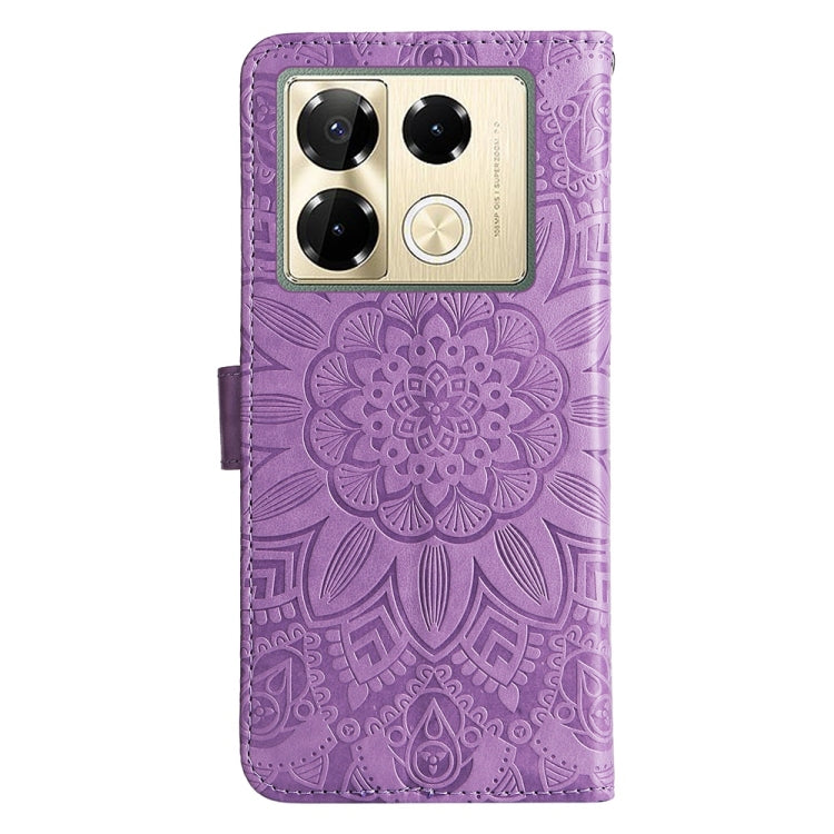 For Infinix Note 40 Pro 4G / 5G / Note 40 Pro+ Embossed Sunflower Leather Phone Case