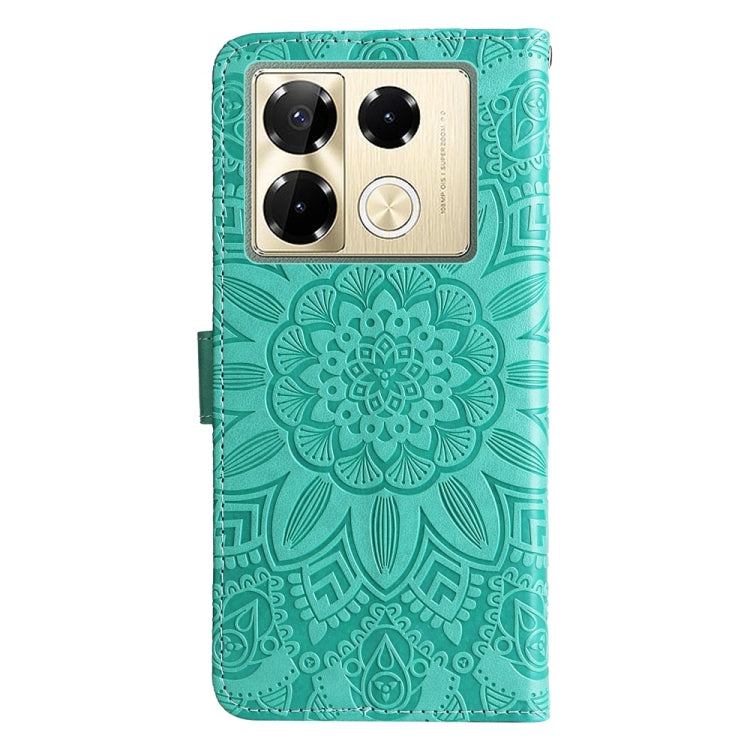 For Infinix Note 40 Pro 4G / 5G / Note 40 Pro+ Embossed Sunflower Leather Phone Case