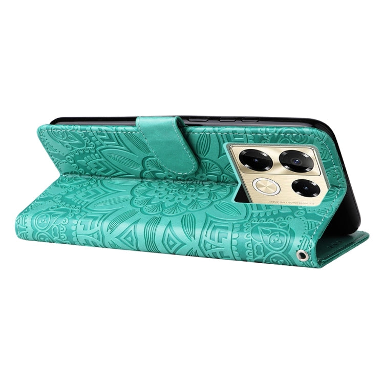 For Infinix Note 40 Pro 4G / 5G / Note 40 Pro+ Embossed Sunflower Leather Phone Case