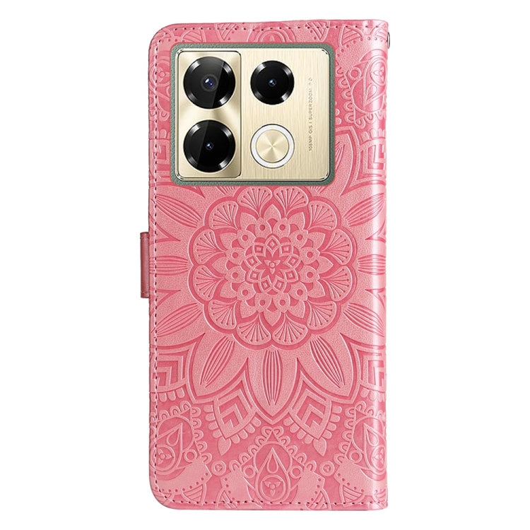 For Infinix Note 40 Pro 4G / 5G / Note 40 Pro+ Embossed Sunflower Leather Phone Case