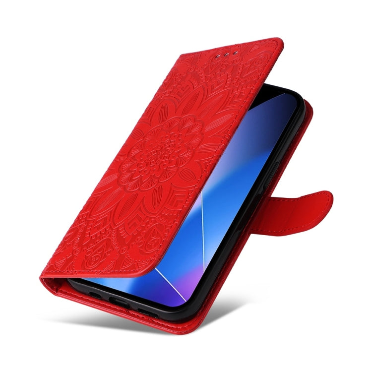 For Infinix Zero 40 4G / 5G Embossed Sunflower Leather Phone Case