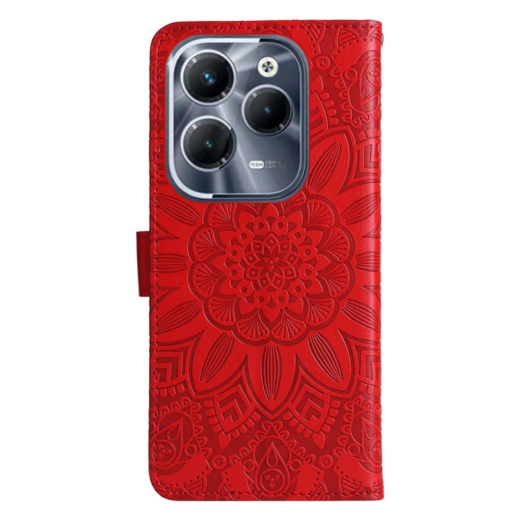 For Infinix Hot 40 / Hot 40 Pro Embossed Sunflower Leather Phone Case