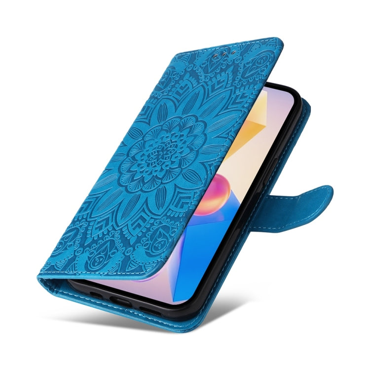 For Infinix Hot 40 / Hot 40 Pro Embossed Sunflower Leather Phone Case