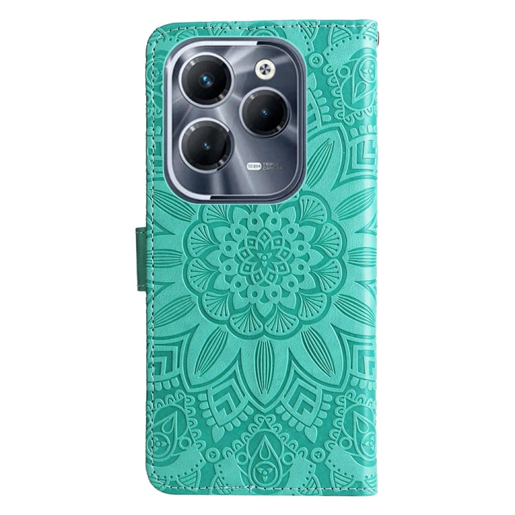 For Infinix Hot 40 / Hot 40 Pro Embossed Sunflower Leather Phone Case