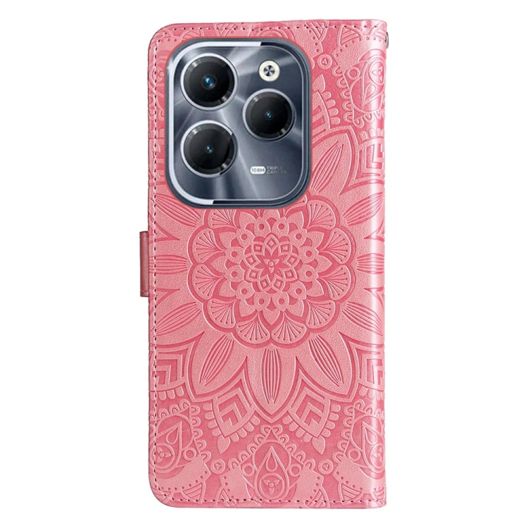 For Infinix Hot 40 / Hot 40 Pro Embossed Sunflower Leather Phone Case