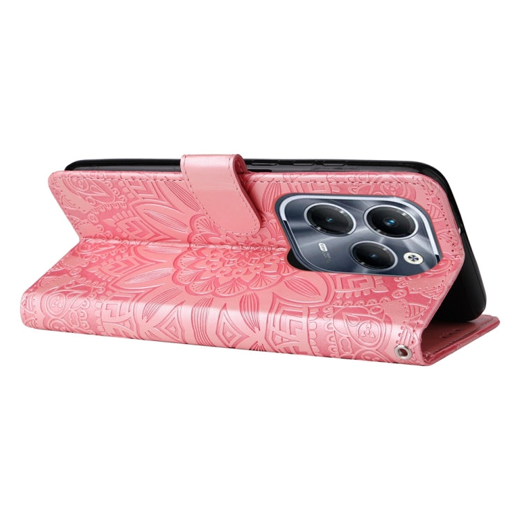 For Infinix Hot 40 / Hot 40 Pro Embossed Sunflower Leather Phone Case