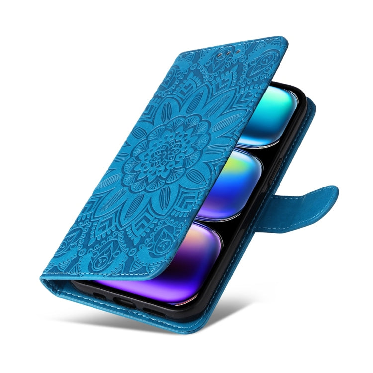 For Infinix Hot 50 Pro+ 4G Embossed Sunflower Leather Phone Case