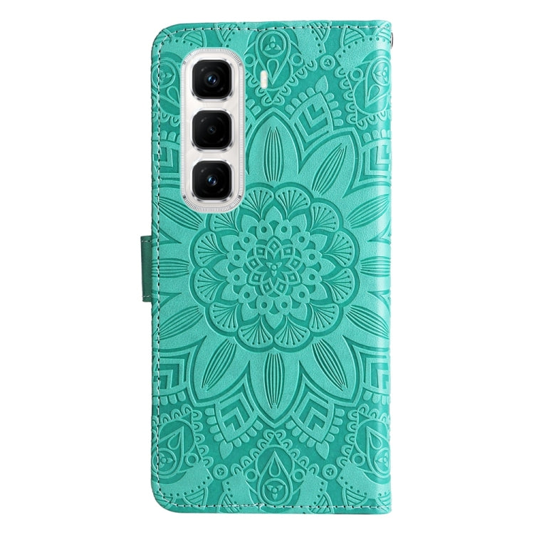 For Infinix Hot 50 Pro+ 4G Embossed Sunflower Leather Phone Case