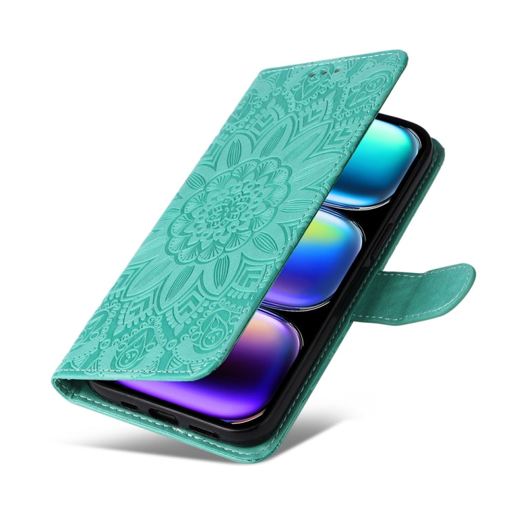 For Infinix Hot 50 Pro+ 4G Embossed Sunflower Leather Phone Case
