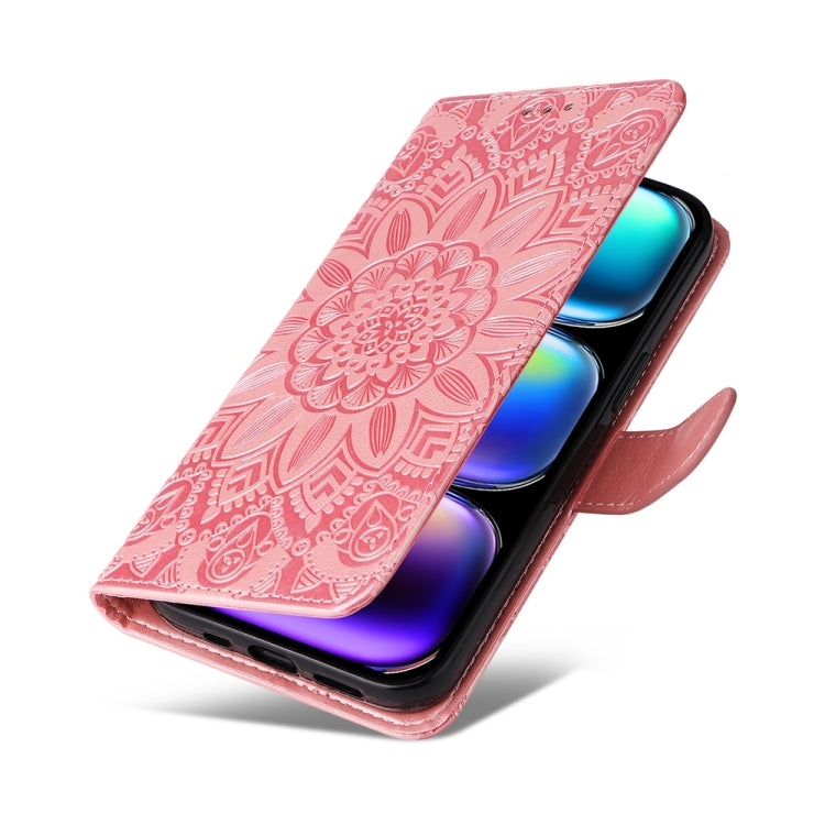 For Infinix Hot 50 Pro+ 4G Embossed Sunflower Leather Phone Case
