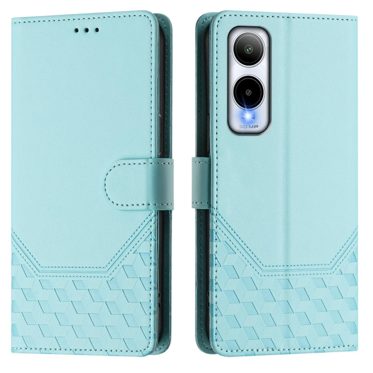 For Cricket Icon 6 Honeycomb Embossing RFID Leather Phone Case
