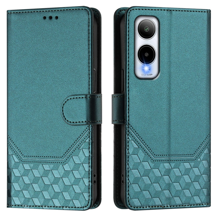 For Cricket Icon 6 Honeycomb Embossing RFID Leather Phone Case