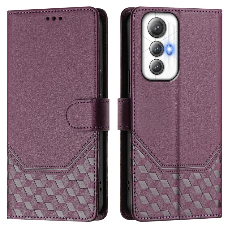 For Cubot Max 5 Honeycomb Embossing RFID Leather Phone Case