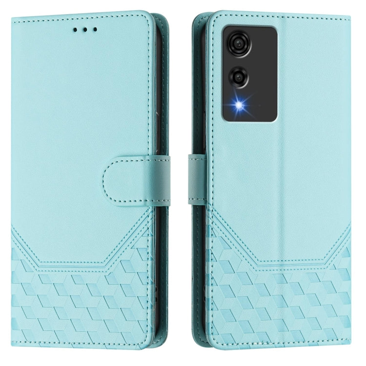 For Cubot A10 Honeycomb Embossing RFID Leather Phone Case
