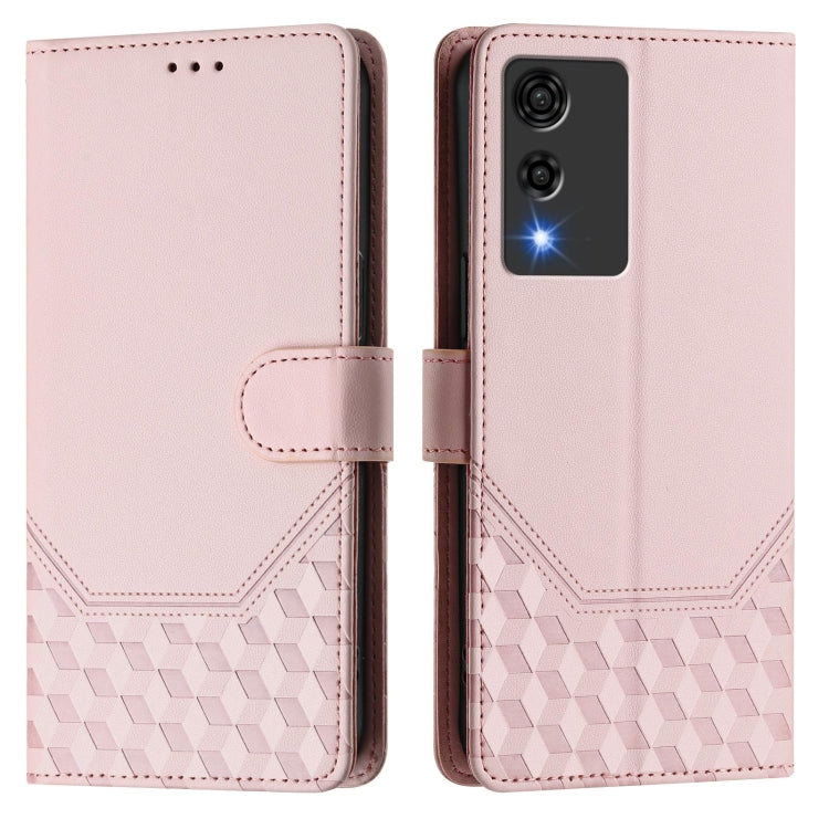For Cubot A10 Honeycomb Embossing RFID Leather Phone Case