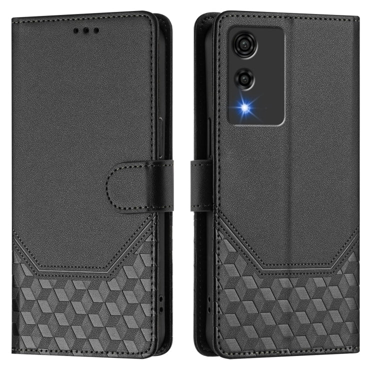 For Cubot A10 Honeycomb Embossing RFID Leather Phone Case