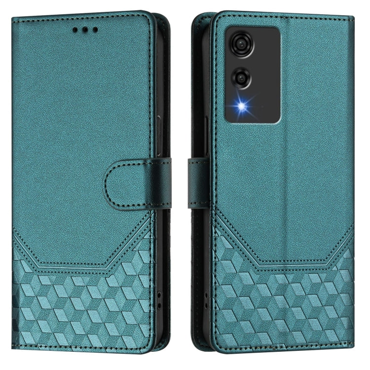 For Cubot A10 Honeycomb Embossing RFID Leather Phone Case