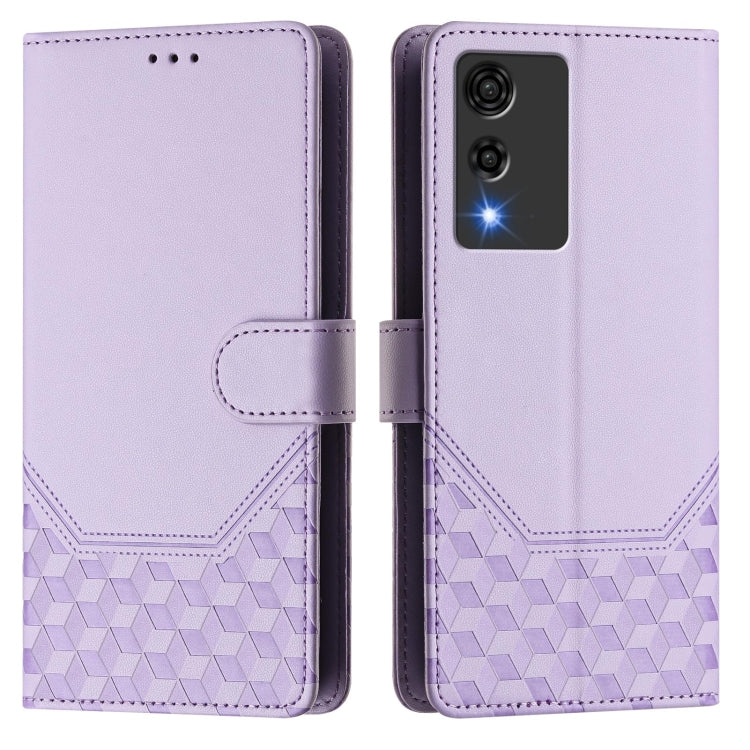 For Cubot A10 Honeycomb Embossing RFID Leather Phone Case