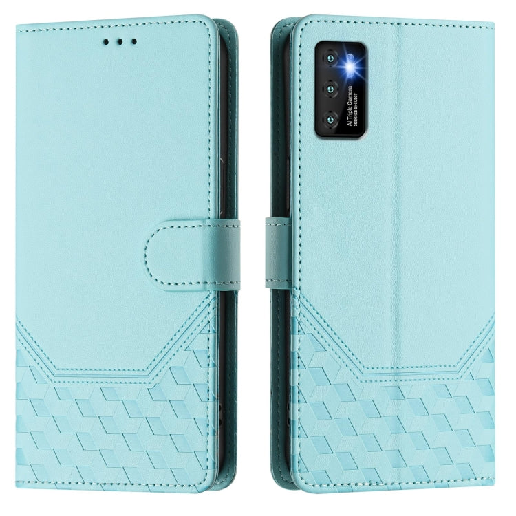 For Cubot P50 Honeycomb Embossing RFID Leather Phone Case