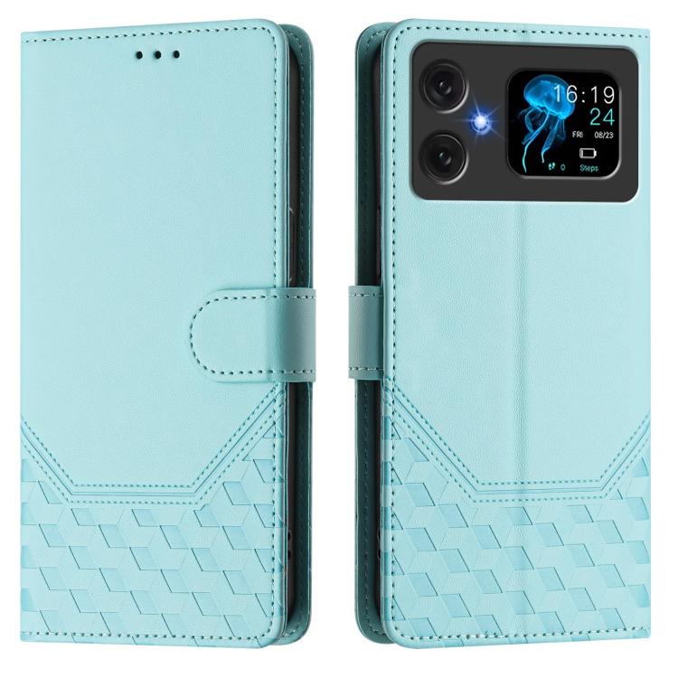 For Cubot A20 Honeycomb Embossing RFID Leather Phone Case