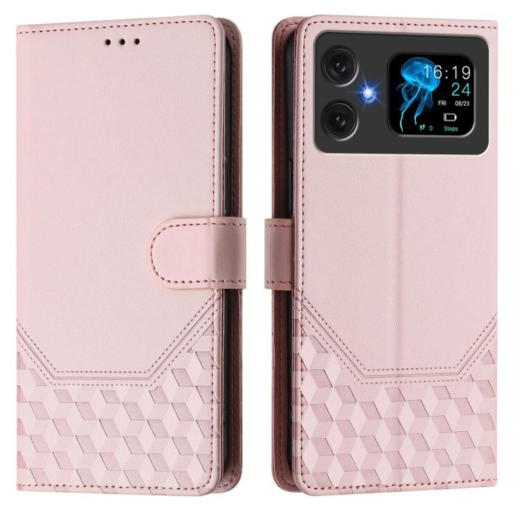 For Cubot A20 Honeycomb Embossing RFID Leather Phone Case