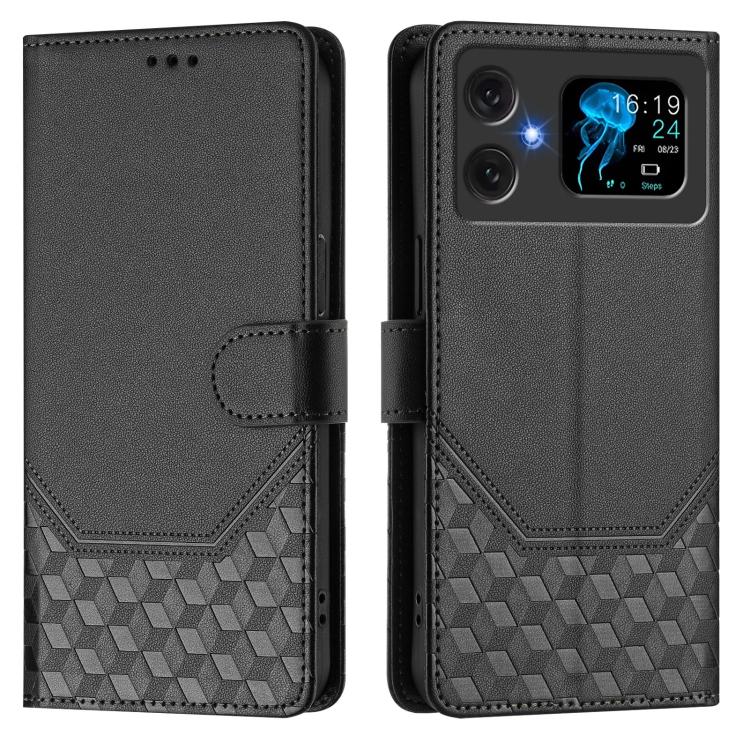 For Cubot A20 Honeycomb Embossing RFID Leather Phone Case