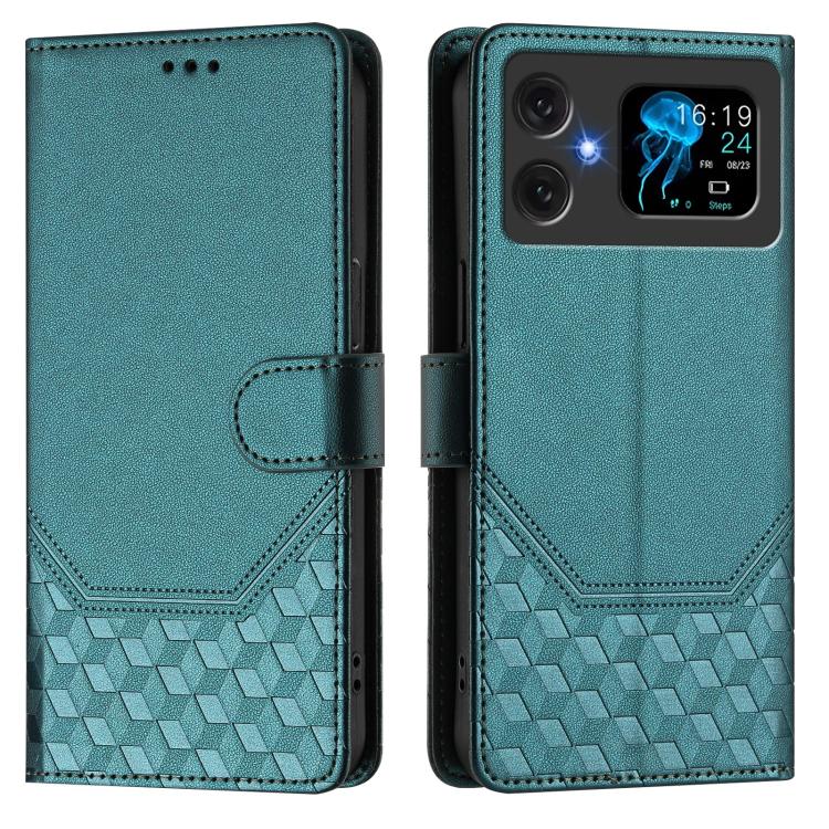 For Cubot A20 Honeycomb Embossing RFID Leather Phone Case