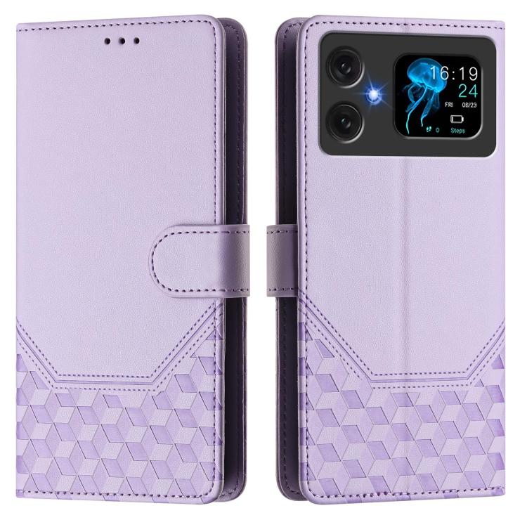 For Cubot A20 Honeycomb Embossing RFID Leather Phone Case