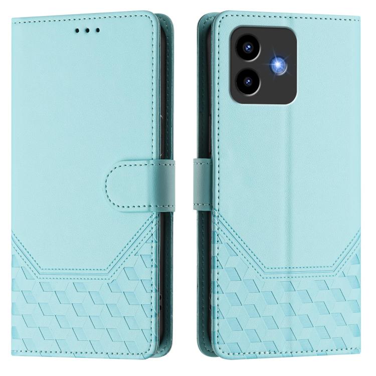 For Cubot Note 40 Honeycomb Embossing RFID Leather Phone Case