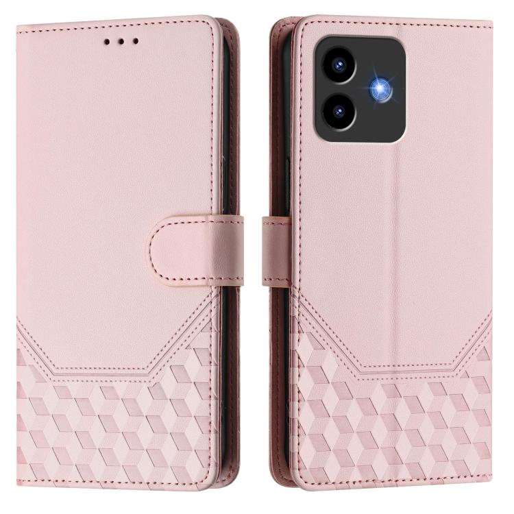 For Cubot Note 40 Honeycomb Embossing RFID Leather Phone Case