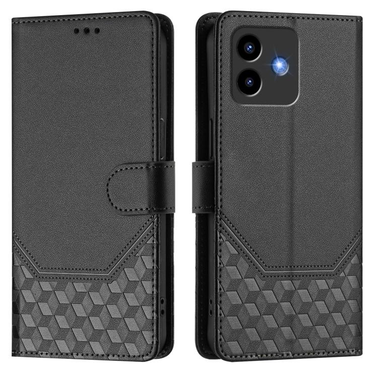 For Cubot Note 40 Honeycomb Embossing RFID Leather Phone Case
