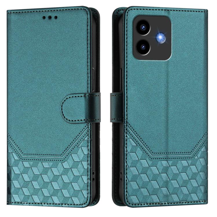 For Cubot Note 40 Honeycomb Embossing RFID Leather Phone Case