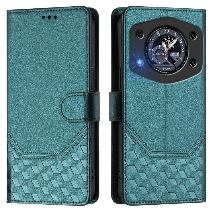 For Cubot A30 Honeycomb Embossing RFID Leather Phone Case