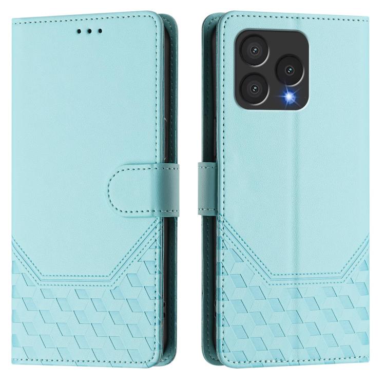 For Cubot A40 Honeycomb Embossing RFID Leather Phone Case