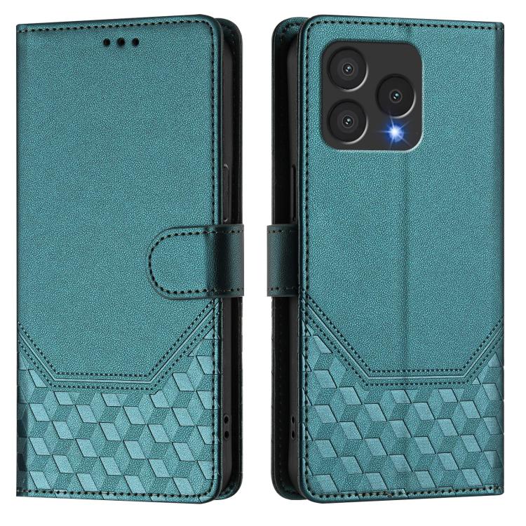 For Cubot A40 Honeycomb Embossing RFID Leather Phone Case