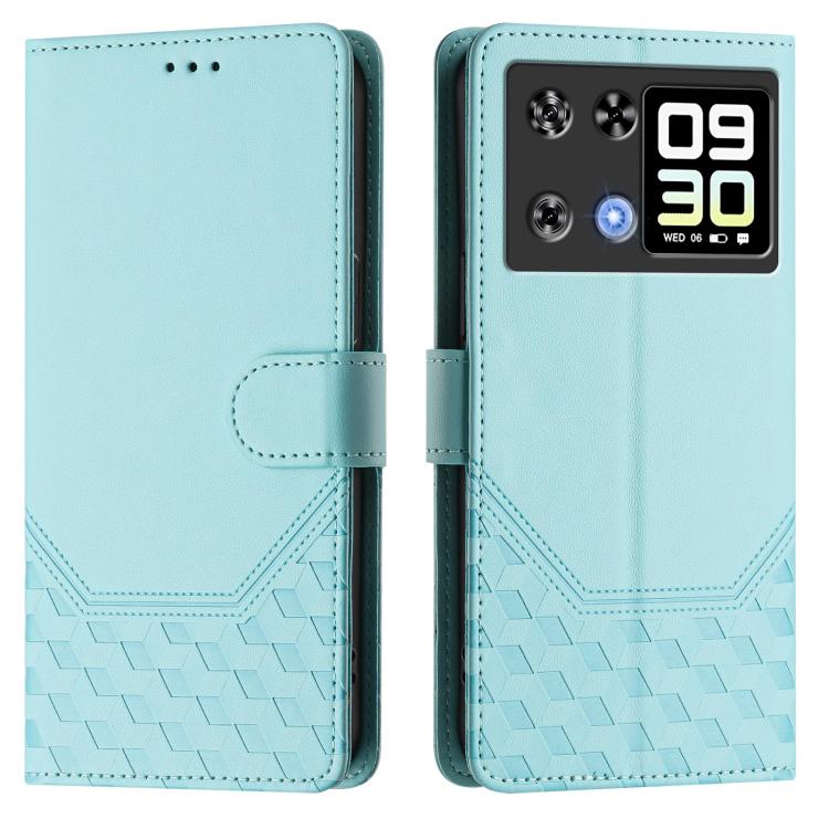 For Cubot P90 Honeycomb Embossing RFID Leather Phone Case