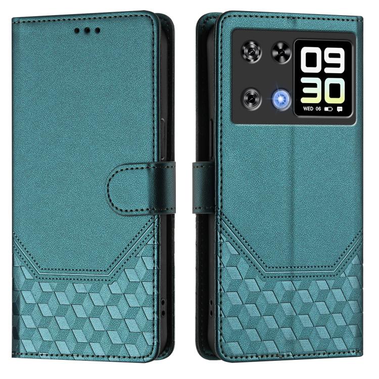 For Cubot P90 Honeycomb Embossing RFID Leather Phone Case