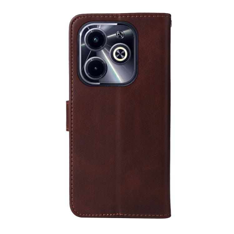 For Infinix Hot 40i Classic Calf Texture Flip Leather Phone Case