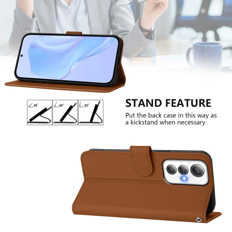 For Cubot Max 5 Skin Feel Solid Color Leather Phone Case with Lanyard