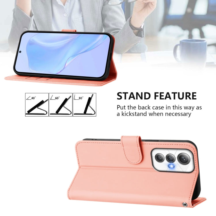 For Cubot Max 5 Skin Feel Solid Color Leather Phone Case with Lanyard