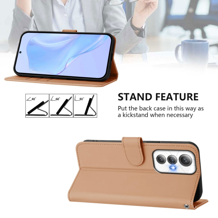For Cubot Max 5 Skin Feel Solid Color Leather Phone Case with Lanyard