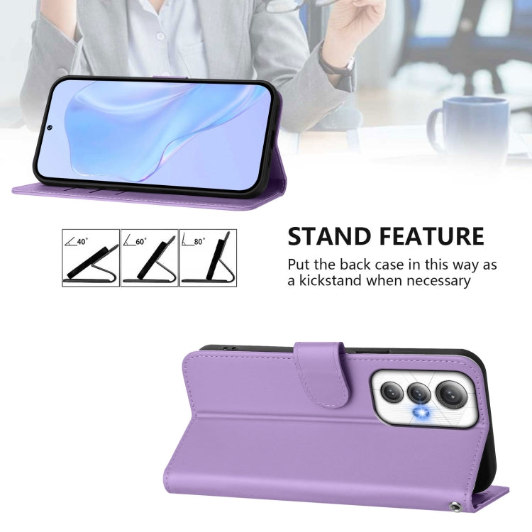 For Cubot Max 5 Skin Feel Solid Color Leather Phone Case with Lanyard